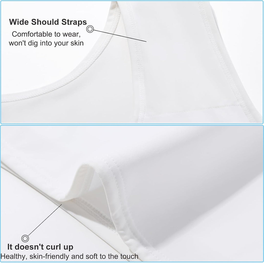 Brust Binder Transgender FTM Cosplay Atmungsaktive Halb Trans Binder Tank Top Weiss 4XL, Weiss 4XL