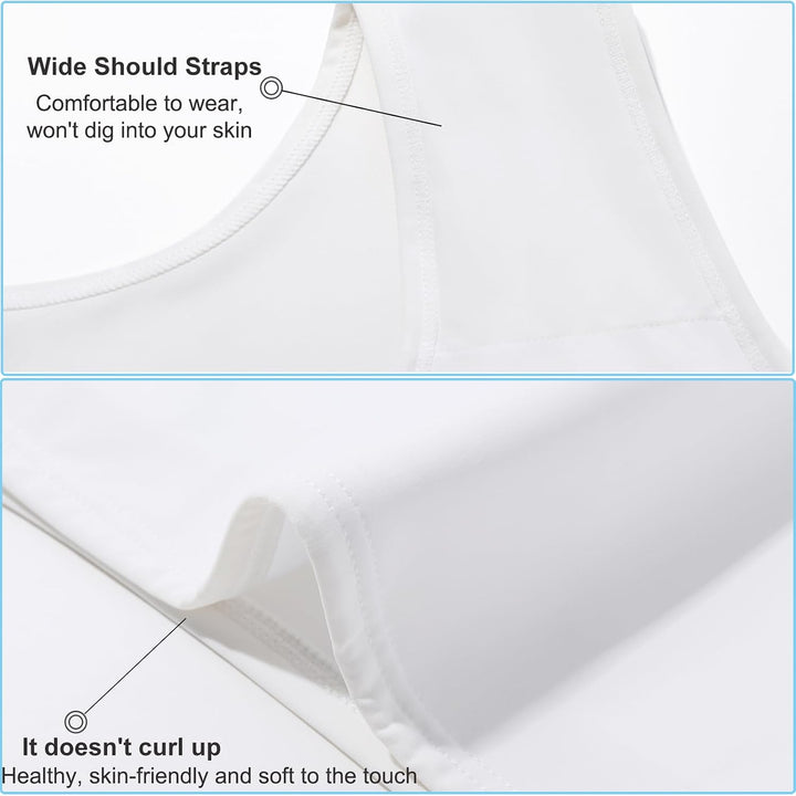Brust Binder Transgender FTM Cosplay Atmungsaktive Halb Trans Binder Tank Top Weiss 4XL, Weiss 4XL