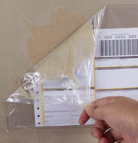100PCS(240x340mm) FBA Transparente Versandtaschen aus Folie für Lieferscheine, Rechnungen Liefersche