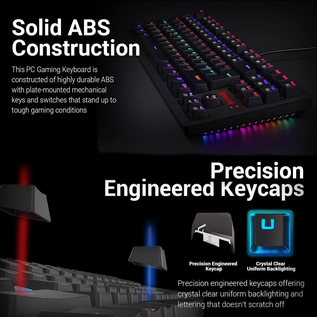 Redragon S113 Mechanische Gaming Tastatur Maus Set Regenbogen Beleuchtet mit Braunen Schaltern und R