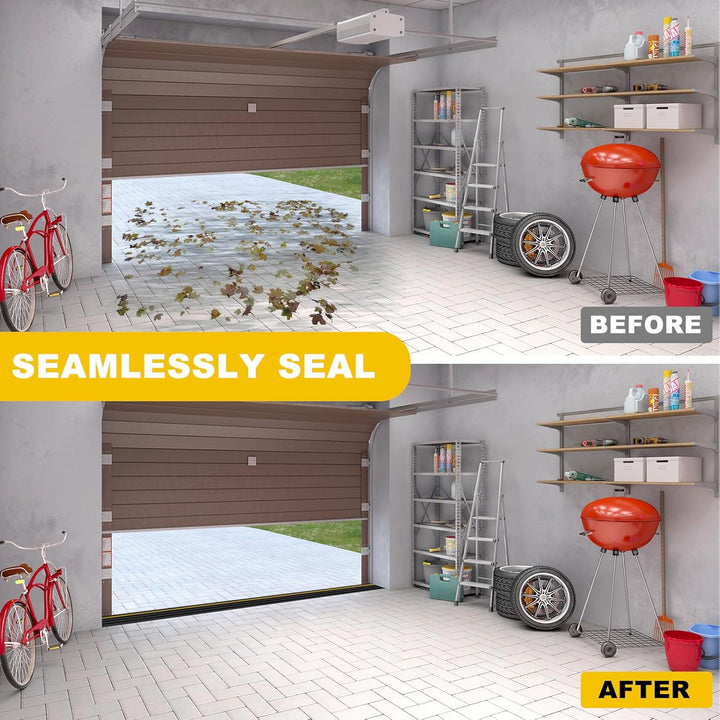 Garagentor Dichtung 3M universeller Schwellendichtung Wetterfeste Gummi-Bodenabdichtung，Gummi DIY Bo