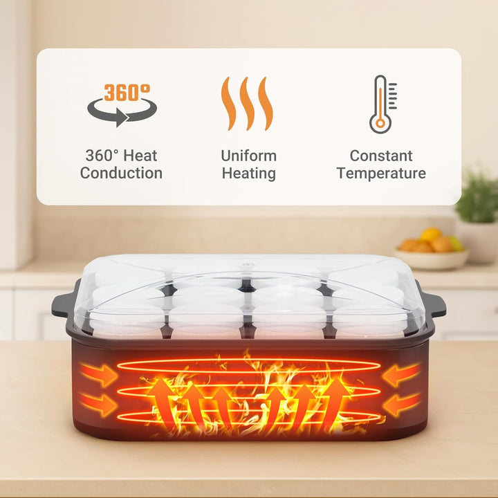 Todeco Joghurtbereiter mit 12 Gläsern à 180ml, Elektrischer Joghurtmaschine aus Edelstahl, Einstellb