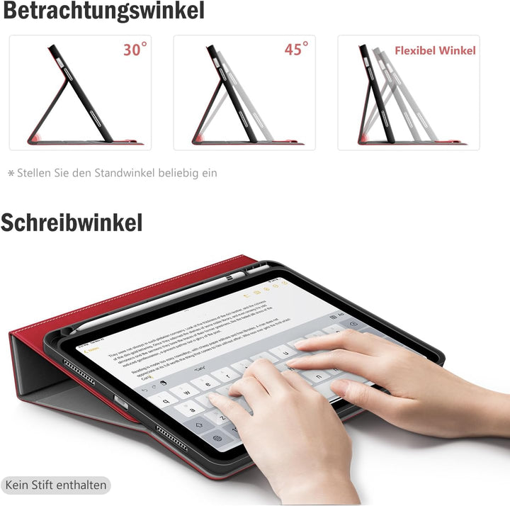 Antbox Hülle für iPad 10 Generation 2022 10,9 Zoll mit stifthalter Apple Pencil Halter Auto Schlaf/W