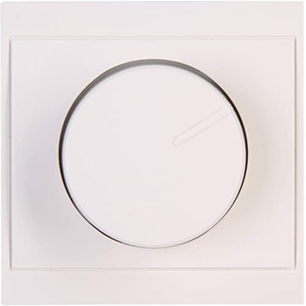 Kopp Malta weiss, Druck-Wechsel-Schalter, Kombigerät, LED-Dimmer, für Glüh-Lampen, 230V Halogenlampe