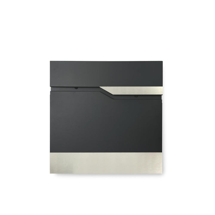 KTC- Home Premium Briefkasten Postlux 4.0 Schwarz - mit Edelstahlblende- UV & Witterungsbeständig -