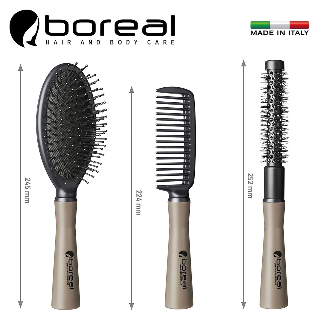 Pneumatikbürste + thermische Walze + Kamm professionelle. Professional hairbrushes set: oval cushion
