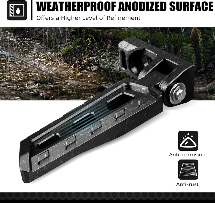 NICECNC Schwarze Kettenspanner-Einstellblöcke, hintere Stunt-Pegs, kompatibel mit Surron Light Bee X