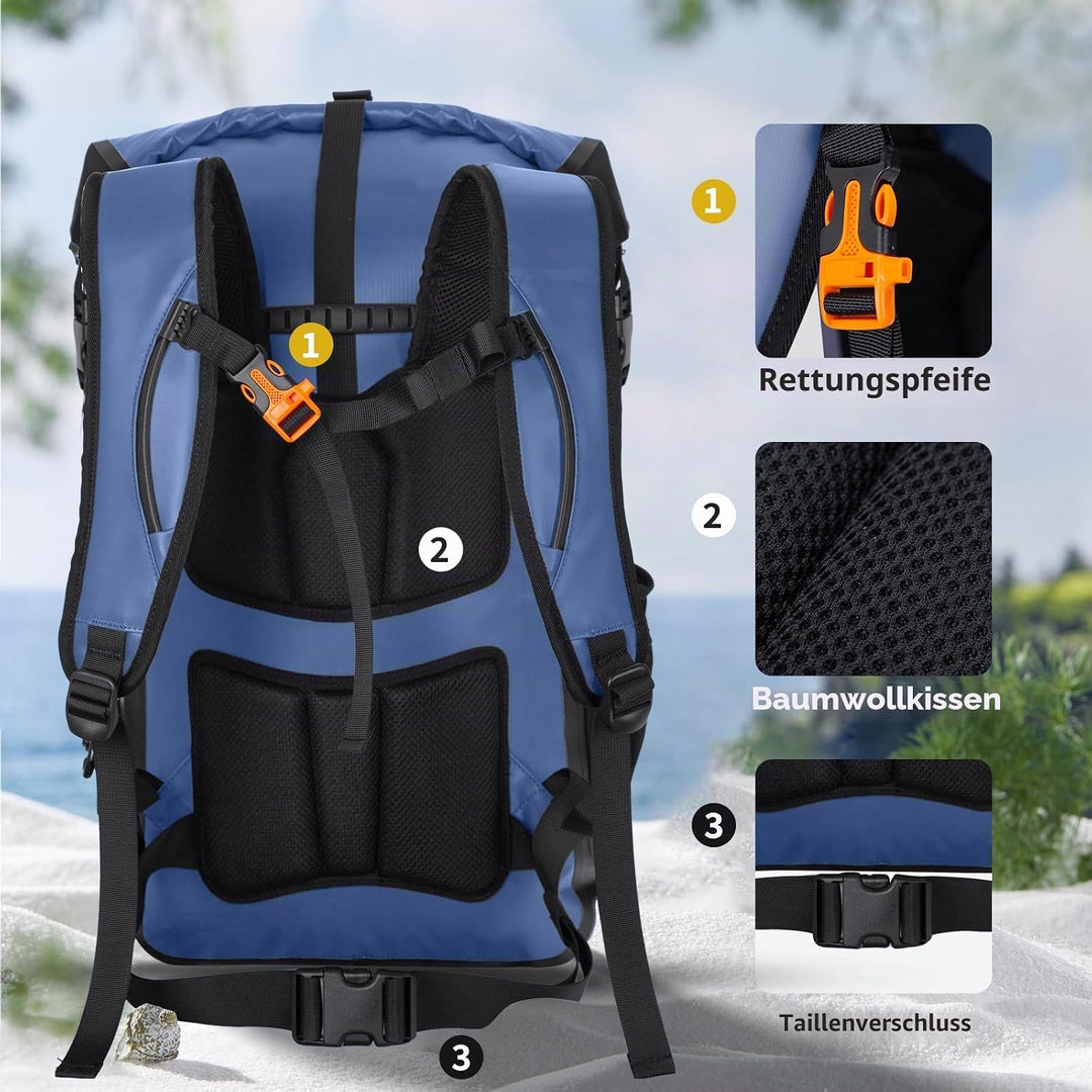 Wasserfester Rucksack 30L/40l wasserdichte Taschen FüR Boote Strand Gadget BootszubehöR Dry Bag Wass