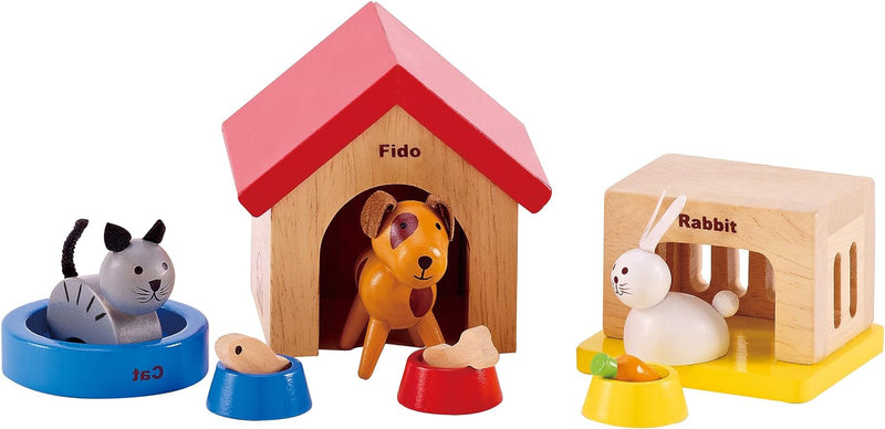 Hape Vier-Jahreszeiten Puppenhaus aus Holz von Hape & Hape International Haustiere für die ganze Fam