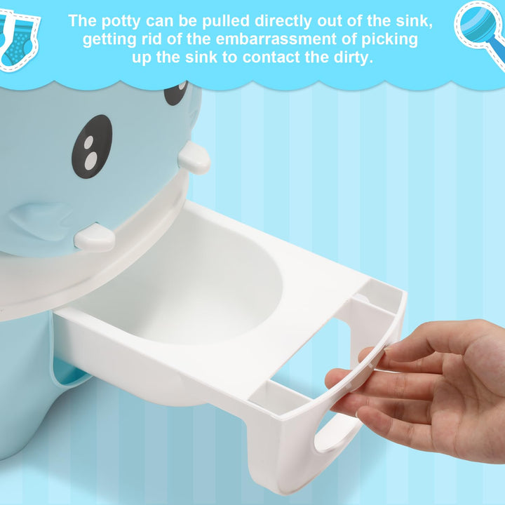 Fiqops Kinder Töpfchen, Toilettensitz Kinder, Typ der Schublade Baby Potty mit Griffe, Bürste, Weich