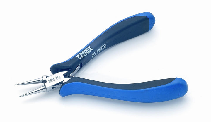 Rundzange 130mm - schmitz 4231HS22 - gerade, kurze Greif-Backen ohne Verzahnung - ESD/EGB - Dissipat