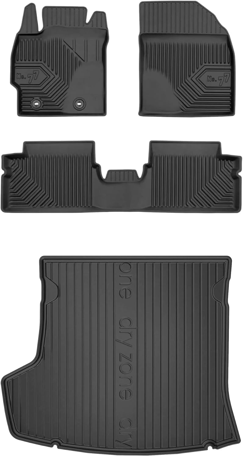 M MOTOS Satz Gummifussmatten und Kofferraummatten für Toyota Corolla X 2006-2013 Verbessern Sie Ihre