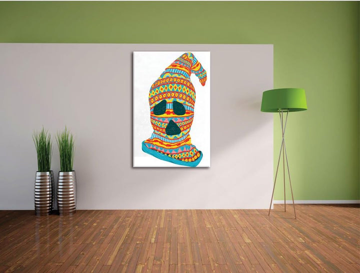 Ghost thief white Bild auf Leinwand, XXL riesige Bilder fertig gerahmt mit Keilrahmen, Kunstdruck au