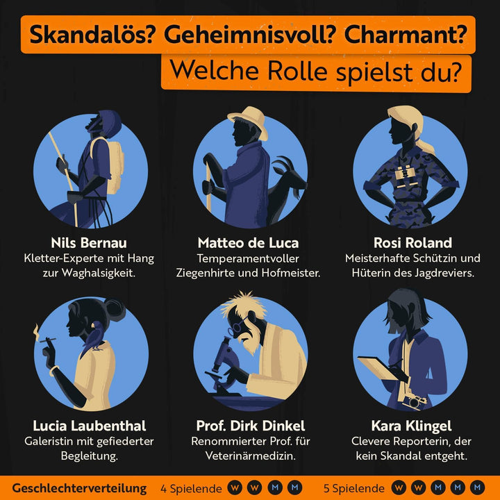 Gourmet Criminelle® Krimidinner für zuhause I 4-6 Personen I Mysteriöser Mordfall Hirschruf in den T