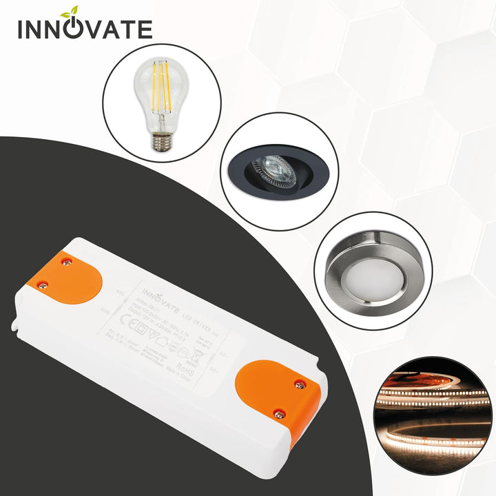 LED Trafo ECO 12 Volt/DC, 0-50W - LED Treiber - Transformator - Netzteil - Driver von INNOVATE® (12V