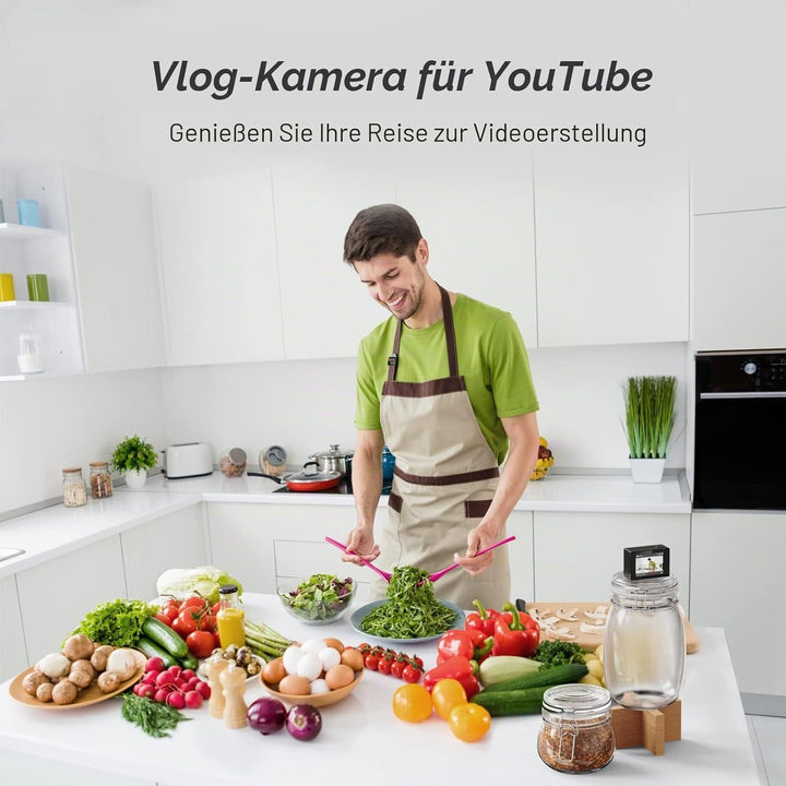 Surfola Action Cam 4K/30FPS 20MP 40M Unterwasserkamera WiFi PC Kamera Helmkamera mit Externes Mikrof