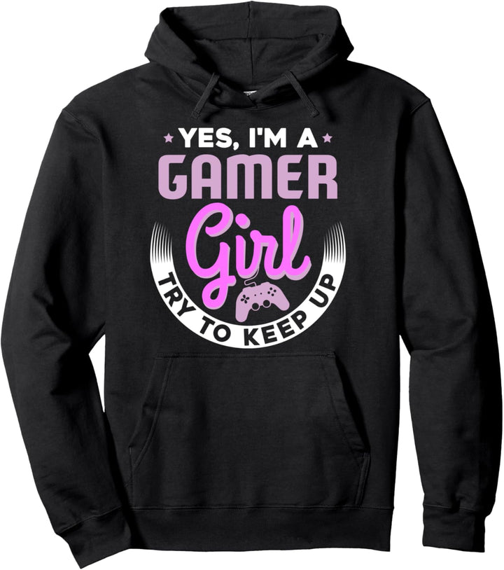 Gamer Girl Geschenk für Mädchen die Videospiele spielen Pullover Hoodie