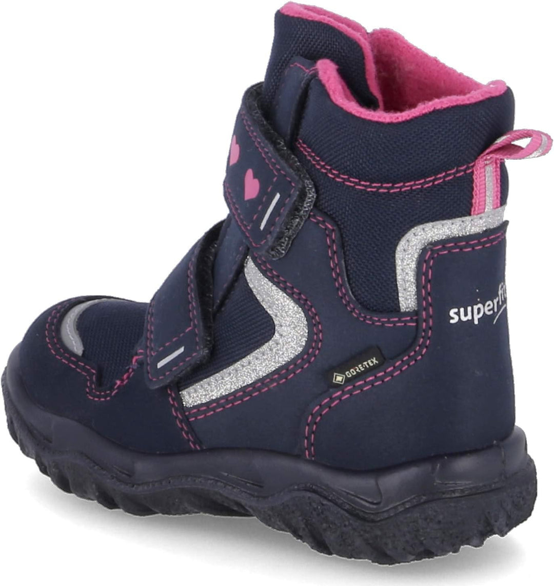 Superfit Baby-Mädchen Husky1 Warm Gefütterte Gore-tex Schneestiefel 20 EU Blau Rosa 8000, 20 EU Blau