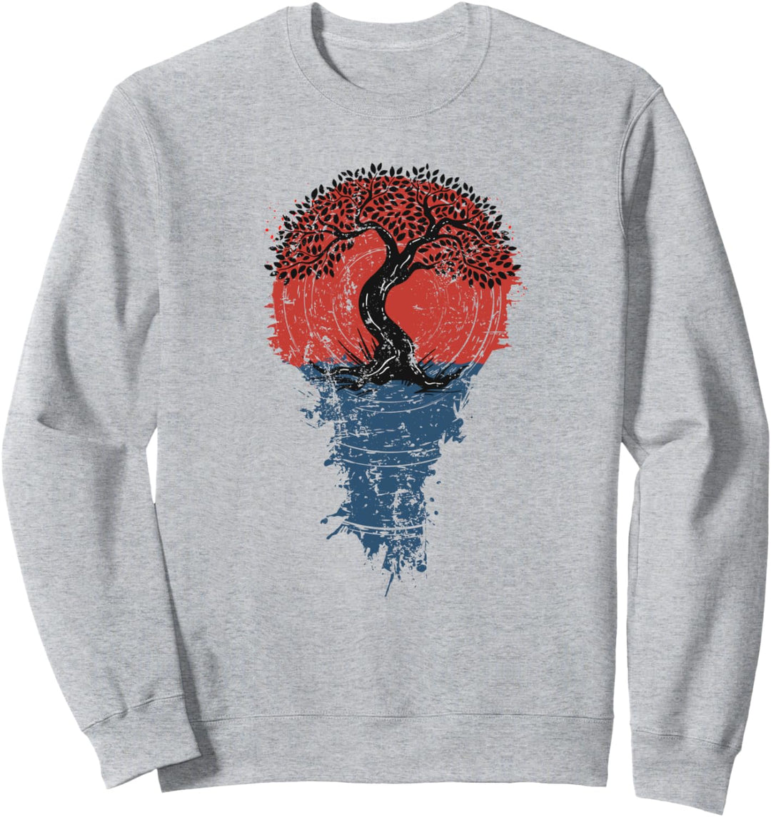 Japan Kirschbaum Sonnenuntergang japanische Sweatshirt