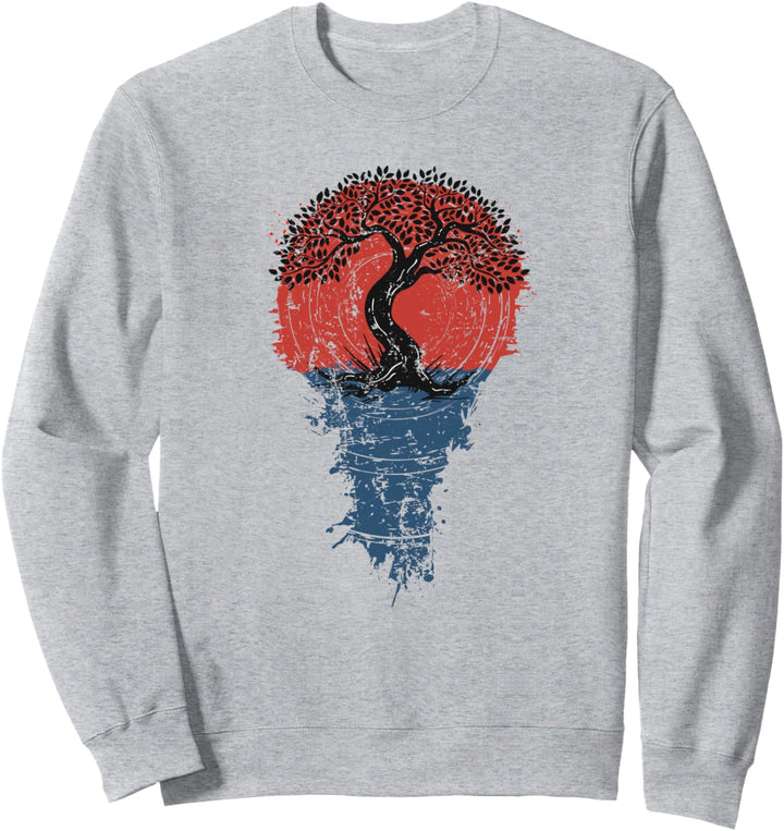 Japan Kirschbaum Sonnenuntergang japanische Sweatshirt