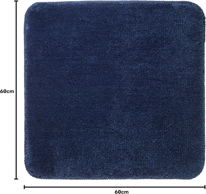 Sealskin Badteppich Angora, blau, 60 x 60 cm 60x60 cm Blau, 60x60 cm Blau