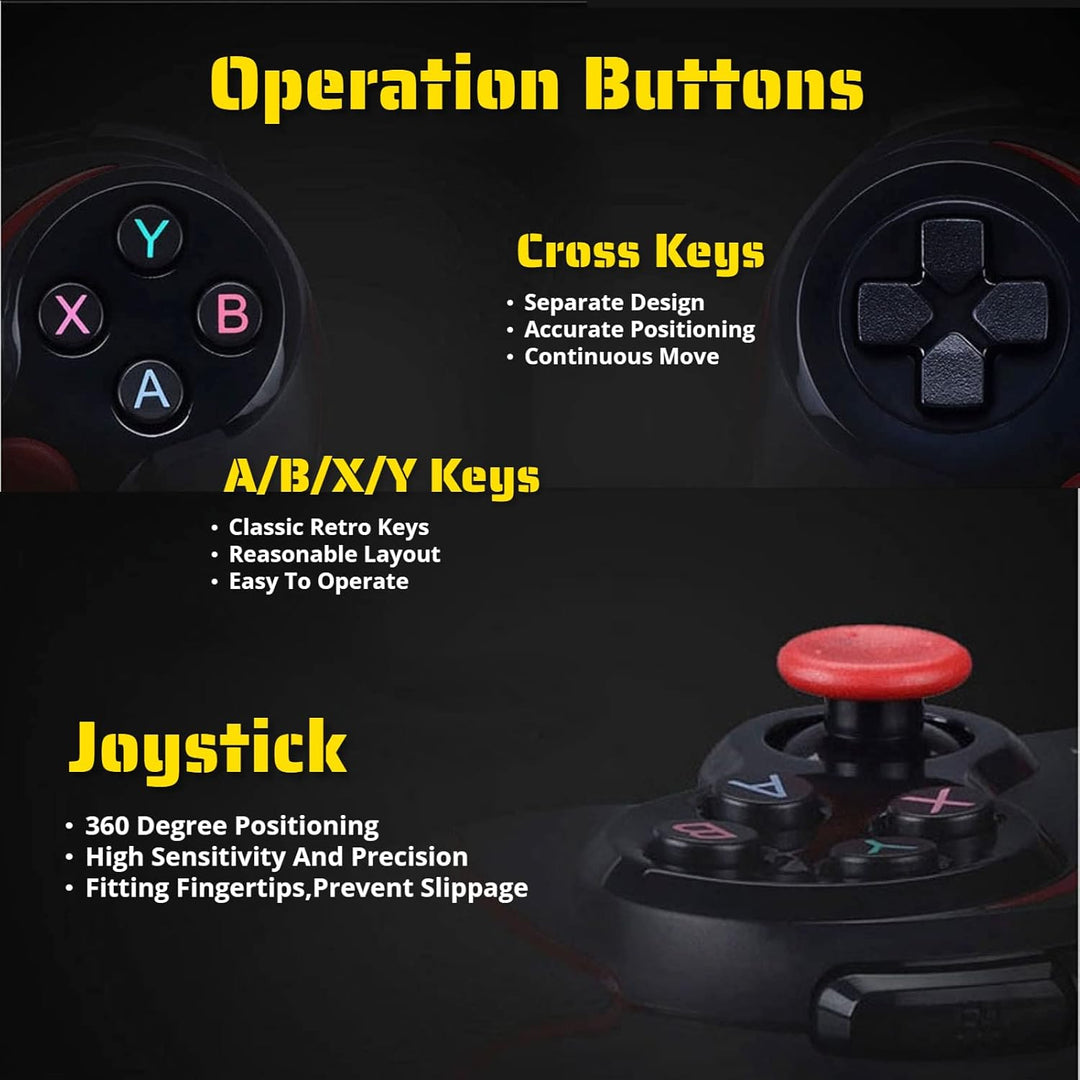 Cuifati Kabelloser Gaming-Controller, Unterstützt Bluetooth, Kabelgebundenen und Kabellosen Modus, R