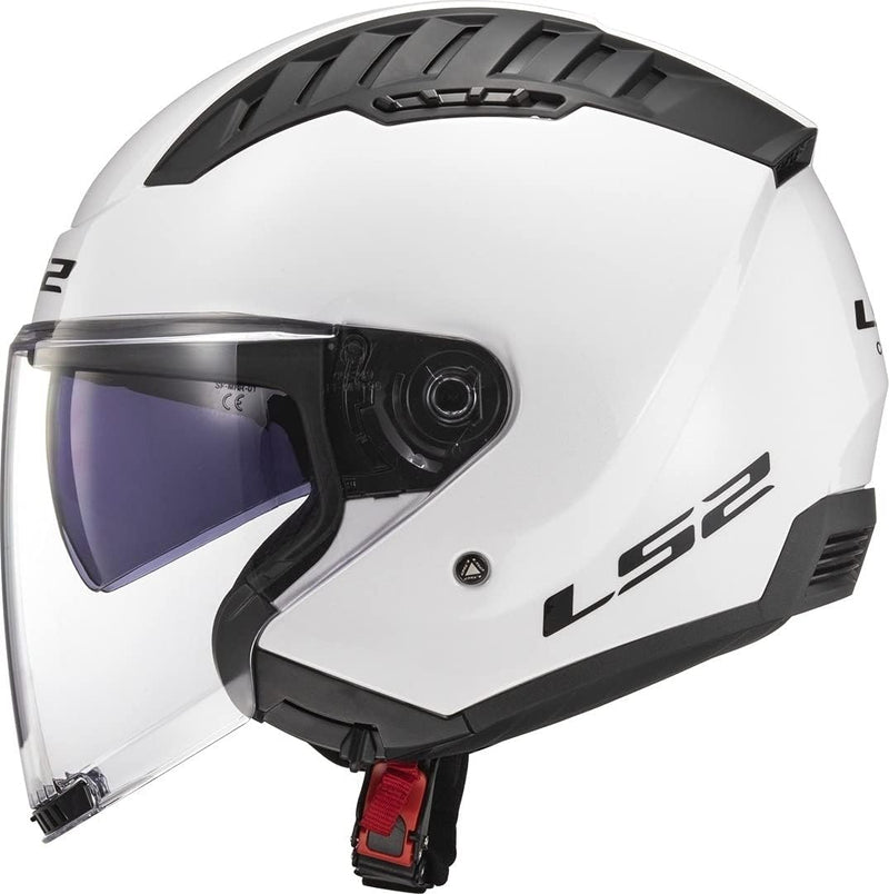 LS2, motohelm jet Copter gelb, weiss, XXL