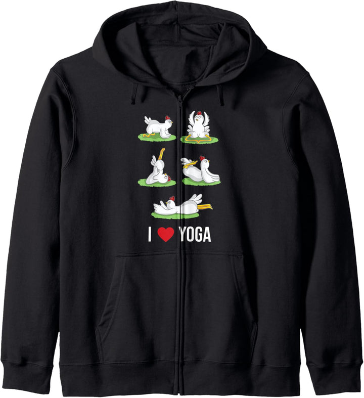 Huhn Yoga für Meditation & Namaste Hühner Figuren Flüsterer Kapuzenjacke