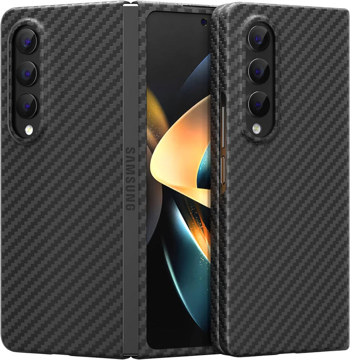 memumi Carbon Hülle für Galaxy Z Fold 4, 0,5 mm Superdünne, Hülle aus echter Aramidfaser [100% Arami