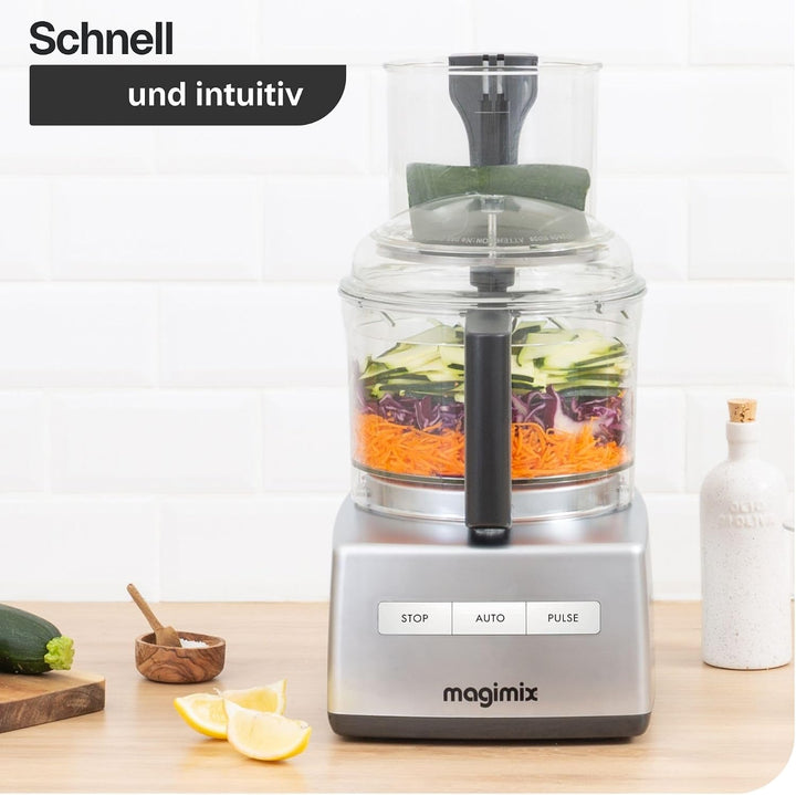 Magimix 18471EA 4200 XL Küchenmaschine, Kunststoff, Chrom