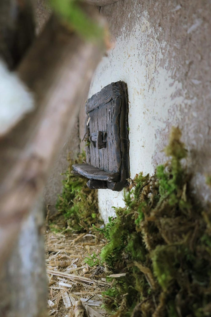 BERTONI leer Krippe Cork-Moss Hütte, Holz, Mehrfarbig, 36 x 16 x 26 cm