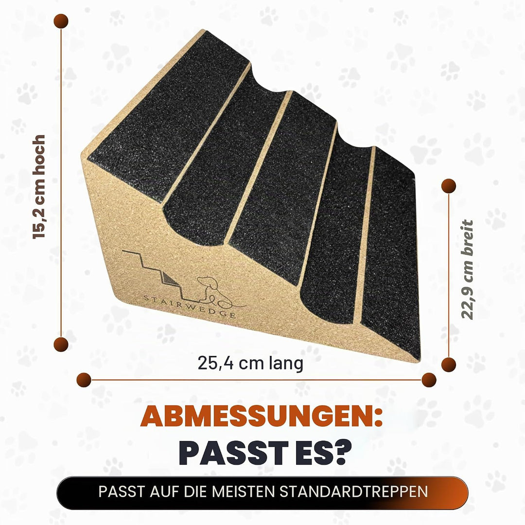 Hundetreppe – Einzelne, weiche Teppichrampe für Haustiere, geriffelte Sicherheitsstufe für sicheres