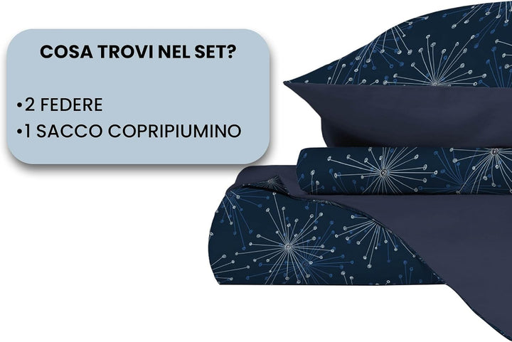 Italian Bed Linen MB Home Italy Fashion Bettbezug Set, Fireworks, Doppelbett, Fireworks