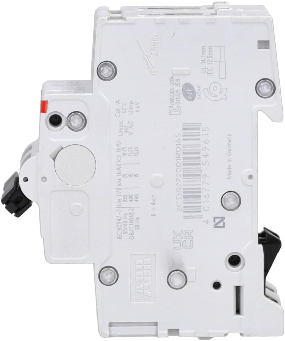 ABB 2 cds272001r0165 – int. aut. s202 m-b16 2P 16 A B 15 KA