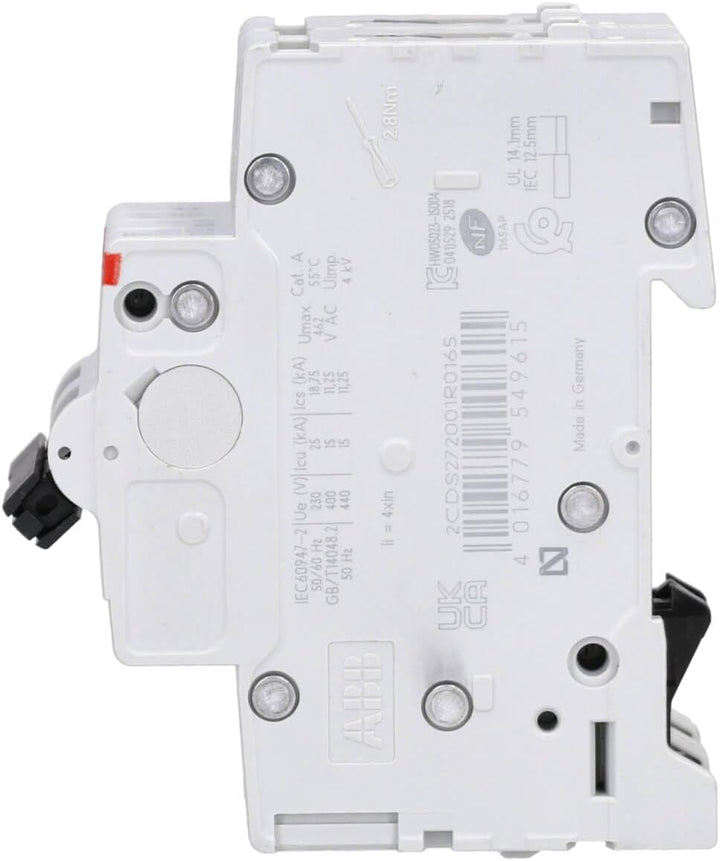 ABB 2 cds272001r0165 – int. aut. s202 m-b16 2P 16 A B 15 KA