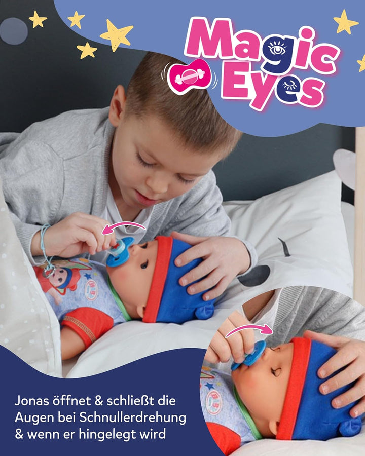 BABY born 836415 Jonas 43cm, Babypuppe mit 10 Funktionen und Accessoires, für Kinder ab 3 Jahren, fu