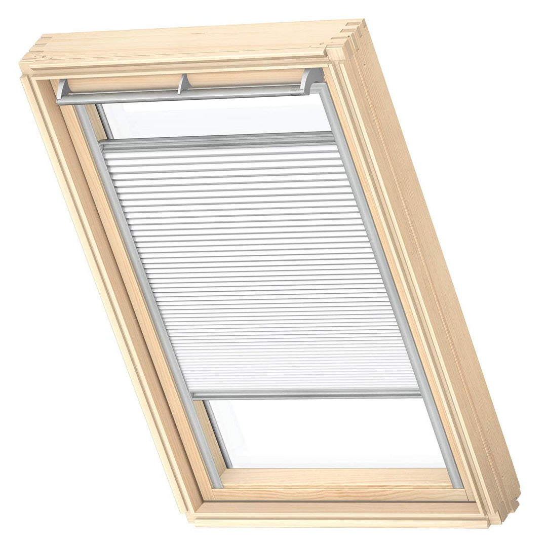 VELUX Original Wabenplissee, M08, Weiss, mit Grauer Führungsschiene M08 Weiss, M08 Weiss