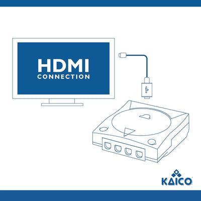 Kaico Sega Converter für Dreamcast auf HDMI - Plug & Play SEGA HDMI Adapter für Sega Dreamcast von K