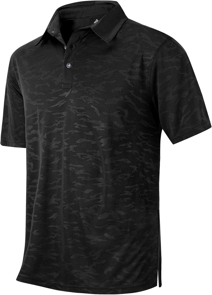 geeksport Poloshirts Herren Kurzarm Tennis Slim Fit Golf Polo Shirt Männer Sport Schnelltrocknend At