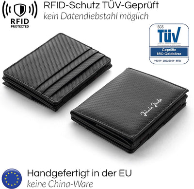 Jaimie Jacobs Flap Boy - Das Original - Magic Wallet mit Münzfach und RFID-Schutz Magischer Geldbeut