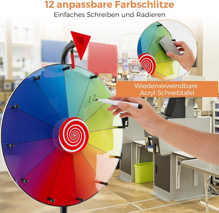 COSTWAY Glücksrad, Glücksrad zum Drehen Modell 3, Modell 3
