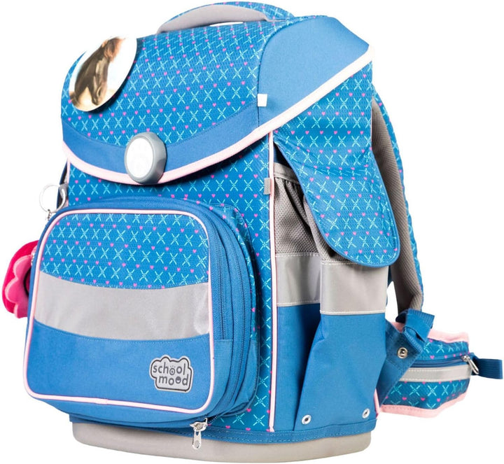 SCHOOL-MOOD Timeless Pro Schulranzenset 7-teilig 23,5L Stauraum, ergonomisches Easy Fit System für 1
