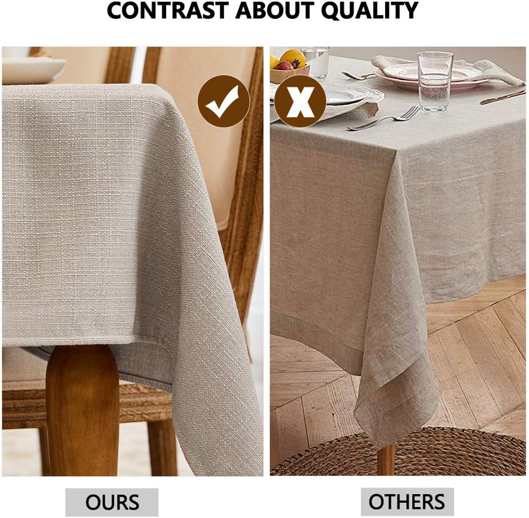 WAITER TREE Tischdecke leinen Hochwertig Tischdecke Abwaschbar Tischtuch Pflegeleichte Tischdecke Le