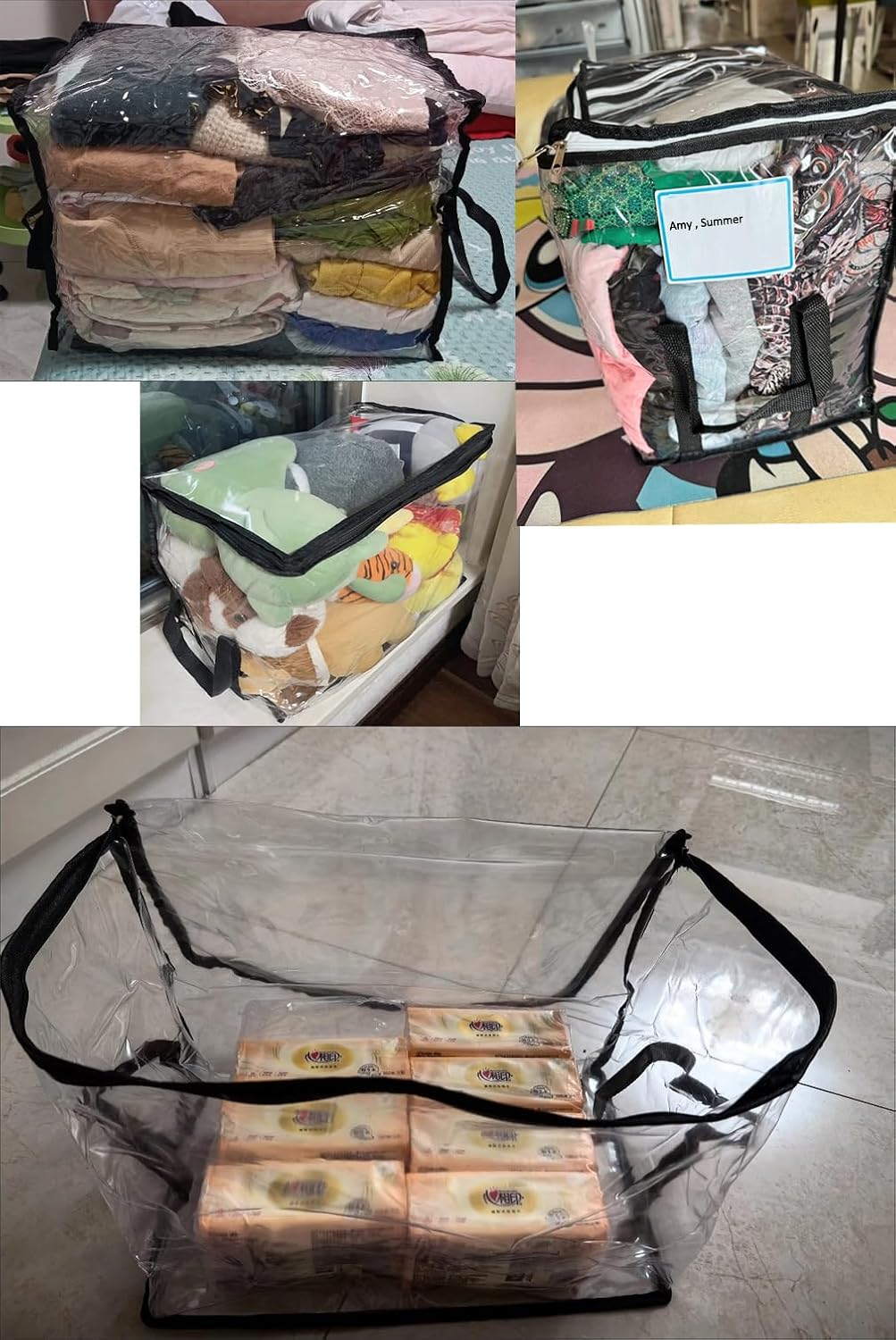 Spielzeug Aufbewahrungs Körbe, 29L Spielzeugkiste Aufbewahrungsbox für Kinderzimmer, 38cm Transparen
