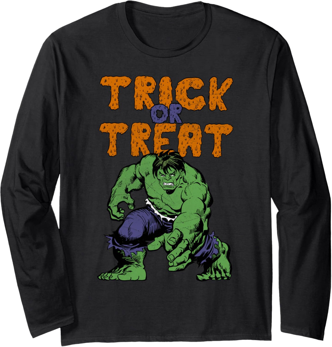Marvel Avengers The Hulk Trick Or Treat Halloween Langarmshirt