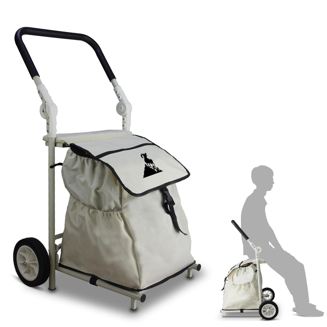 Einkaufstrolley, Klappbarer bis 50kg Einkaufswagen 120L Einkaufstasche Shoppingtrolley Handwagen für
