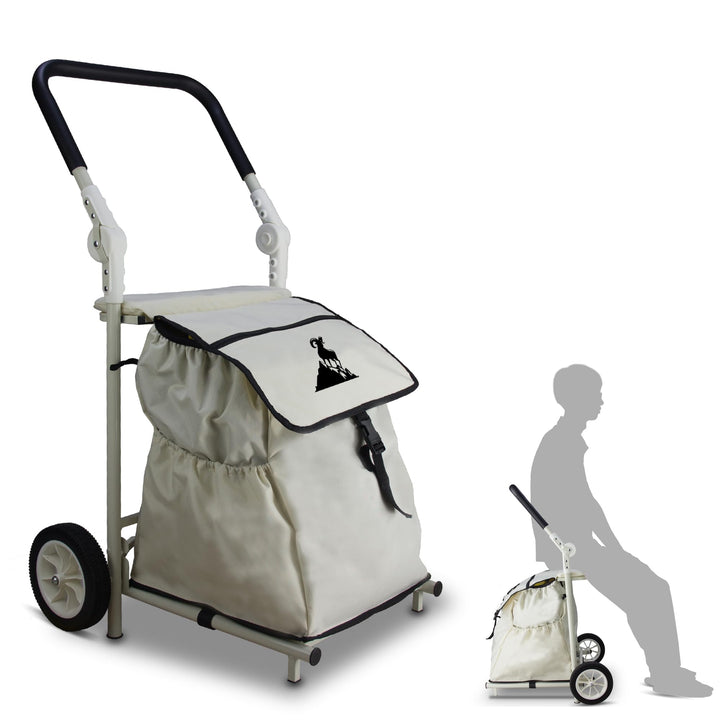 Einkaufstrolley, Klappbarer bis 50kg Einkaufswagen 120L Einkaufstasche Shoppingtrolley Handwagen für