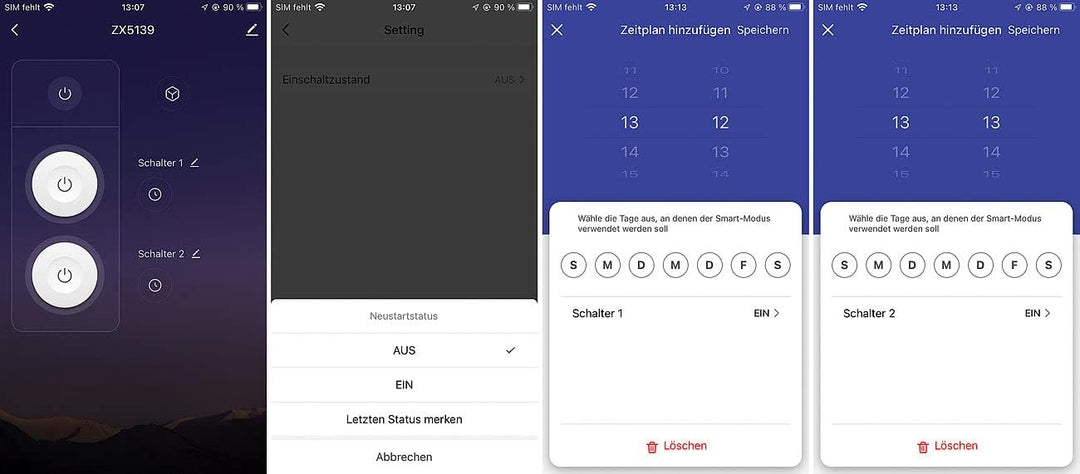 Royal Gardineer Stromverteiler Garten: 4-fach-WLAN-Outdoor-Steckdosen-Säule, App, Sprachsteuerung, 1