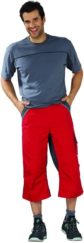 Planam Herren Plaline 3/4-hose 3/4 Hose Plaline Grösse 4XL in Schiefer/schwarz (1er Pack) L Rot/Schi