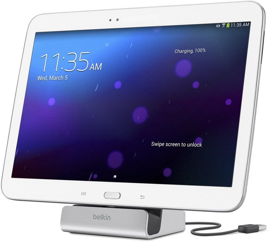 Belkin PowerHouse Micro-USB Dock XL (geeignet für Android Tablets und eReader) silber Micro-USB Tabl